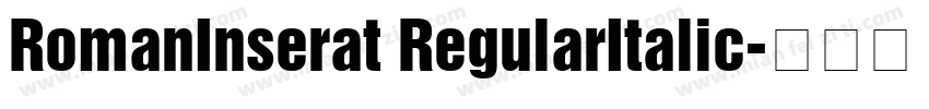 RomanInserat RegularItalic字体转换